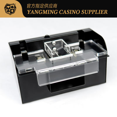 1 - 2 Deck Casino Poker Dedicated Card Shuffler With Metal Iron Transparent Cover