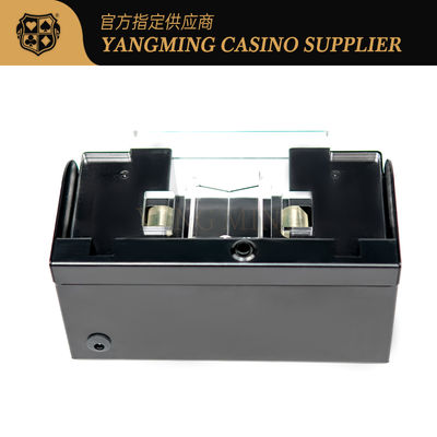 Kualitas 1 - 2 Deck Casino Poker Shuffler Kartu Khusus Dengan Penutup Besi Logam Transparan pabrik