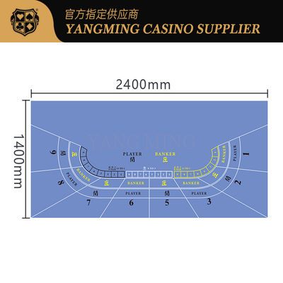Kalite Birleşik Bakara / Texas Poker Casino Düzenlerine Sahip Premium Kırmızı Baskılı Su Geçirmez Oyun Matı fabrika