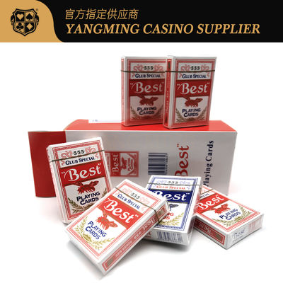 Qualität Hochwertige blaue Kern-Pokerkarten Texas 280g Rot Blau Baccarat Club Pokerspielkarten Fabrik