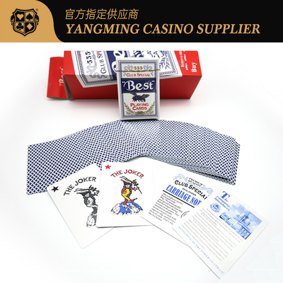 Professional Red Blue 280g Blue Core Poker Cards Texas Baccarat Club Poker Game Cards