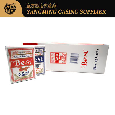 Kualitas Professional Merah Biru 280g Biru Core Poker Kartu Texas Baccarat Club Poker Game Kartu pabrik