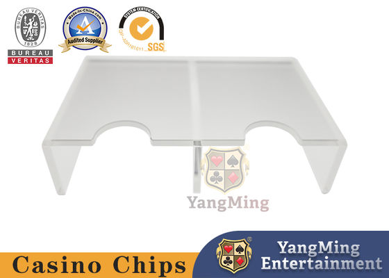 Qualität Doppel- offener lichtdurchlässiger Matte Casino Table Accessories Acrylic 1-2 Plattform-Spielkarten knöpfen Fabrik
