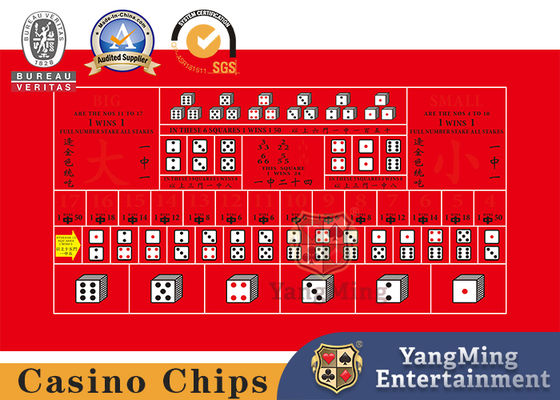 Kalite Macau VIP Odası Club Sic Bo Poker Masa Örtüsü Baile Eğlence Oyun Düzeni fabrika