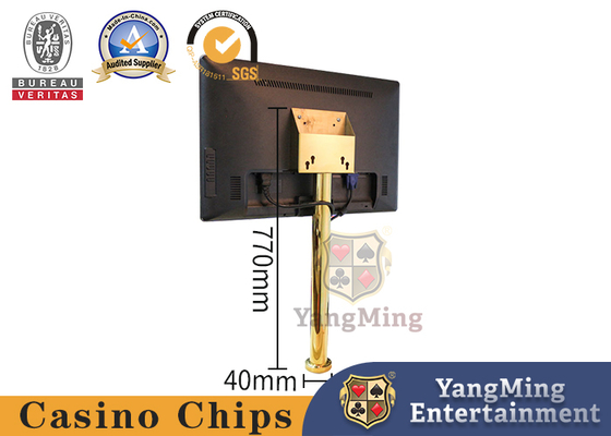 Manufacturer's New Customized Luxury Version Of Titanium Yellow Display Stand Entertainment System HD LCD Display Poker Table Support Stand Holder
