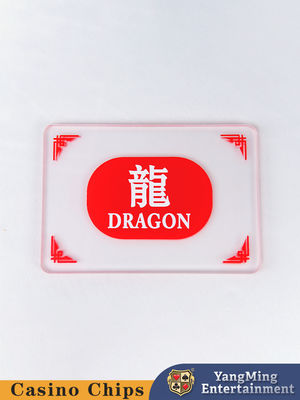 Qualidade Carta de Posicionamento para Mesa de Pôquer Chuang Dragão e Tigre Personalizada em Acrílico Translúcido Fosco fábrica