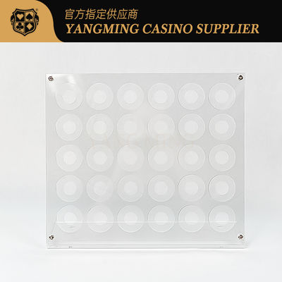 Kalite Yepyeni Tamamen Şeffaf 30 Parça Poker Çip Rafı Yuvarlak Çip Casino Masası Çip Rafı fabrika