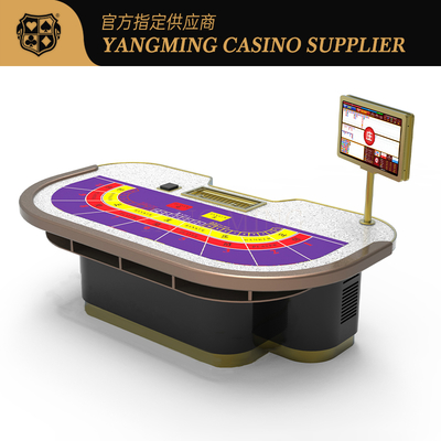 High-End Casino Table Solution 9-Player Baccarat / Poker Hybrid With Custom LOGO