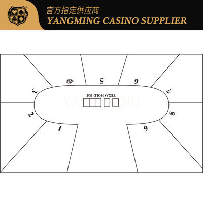 Qualità Design personalizzato per tavolo da gioco impermeabile Texas Hold'em a 9 giocatori fabbrica