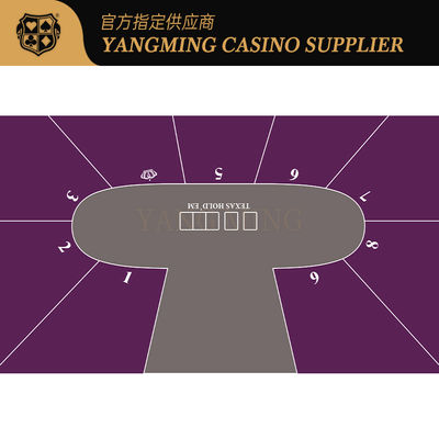 गुणवत्ता 9-खिलाड़ी पोकर फेल्ट टेबल क्लॉथ कस्टम टेक्सास होल्डम सरफेस कारखाना