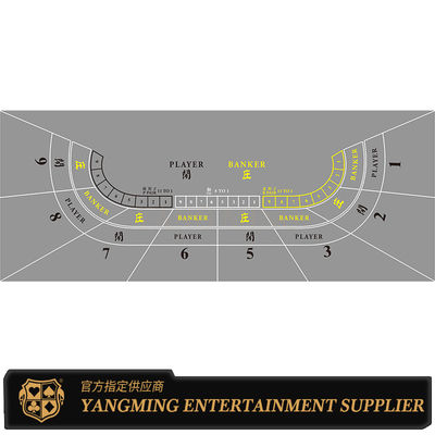 Kalite Profesyonel Casino Bakara Masa Örtüsü 9 Oyuncu Poker Masa Oyun Masası Örtüsü fabrika