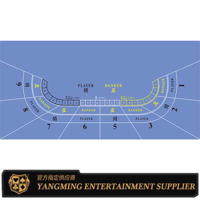 Quality Professional Casino Baccarat Tablecloth 9 Player Poker Table Game Tablecloth factory
