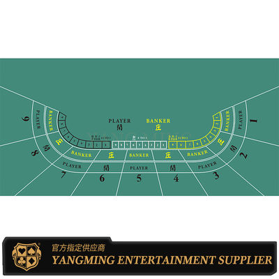 Quality Professional Casino Baccarat Tablecloth 9 Player Poker Table Game Tablecloth factory