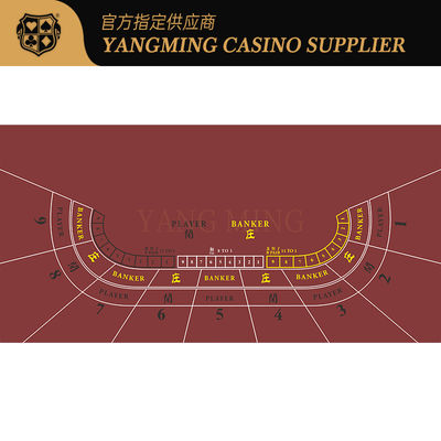 Quality Manufacture'S New Customized 9 Player Casino Baccarat Poker Cards Game Tablecloth factory