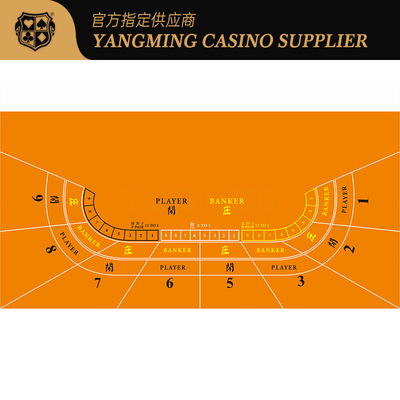 Custom Baccarat Table Layout 2400x1400mm for 9 Players Casino Game