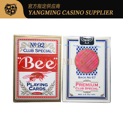 Jakość Gambling Club German 310g Casino Playing Cards Czerwony lub niebieski Casino No.92 Bee Playing Cards fabryka
