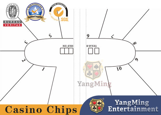 Quality Waterproof Folding Tablecloth 10-Person Texas Hold'Em Poker Game Professional Flannel factory