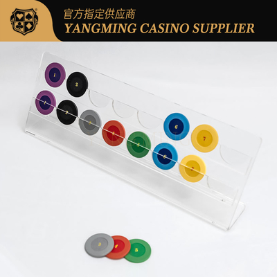 Customized 16 Pieces 2 Rows Horizontal Poker Chip Collector Case For Casino Game