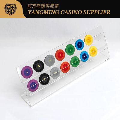 کیفیت سفارشی 16 تکه 2 ردیف افقی پوکر چیپ جمع آوری کننده کیس برای بازی کازینو کارخانه