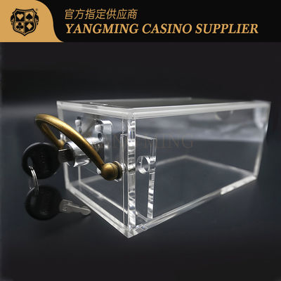 Qualität 6 Paar volltransparente Acryl-Wegwerf-Casino-Kartenbox für Casinospiele Fabrik