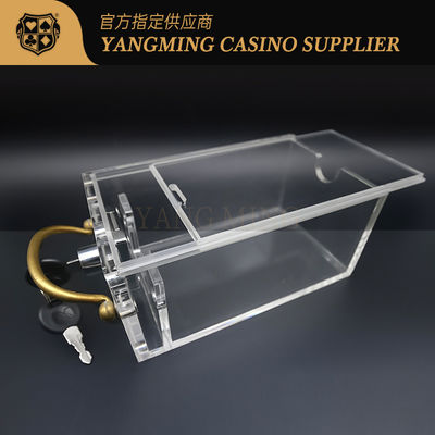 Qualität 6 Paar volltransparente Acryl-Wegwerf-Casino-Kartenbox für Casinospiele Fabrik