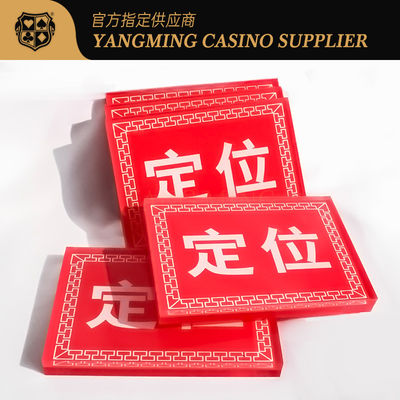 Quality Acrylic Square Red Bull Positioning Card Casino Poker Table Game Positioning Card factory