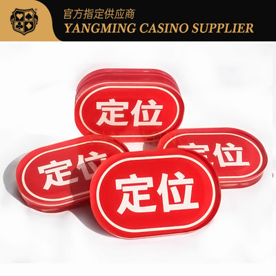 Qualità Carta di posizionamento ovale acrilica rossa Niuniu Casino Poker Tavolo di gioco Personalizzazione della carta fabbrica