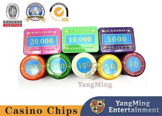 Casino Crystal Poker Chips Set Lucency Acrylic 730 PCS Plastic Gaming Set With In Aluminum Case