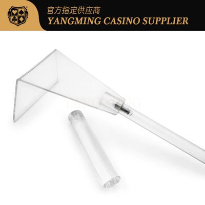 Kalite Bakara Şeffaf 2 Bölüm Cips Kod Alıcı Geri Çekilebilir Kalınlaşmış Akrilik Seramik Cips Komisyon Plastik Saplı fabrika