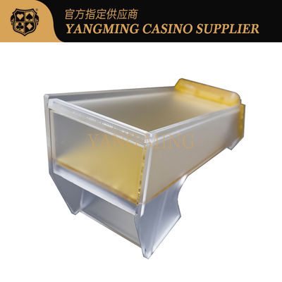 Qualität Gelbgold Benutzerdefinierte Acryl Mattiert Pinsel 8 Deck Dealer Schuh Glücksspiel Tisch Mattiert Spielkarten Mischer Fabrik