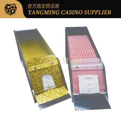 品質 ゴールド8デッキポーカーディーラーグラインディングバカラドラゴンタイガーテーブルゲームは設計可能 工場