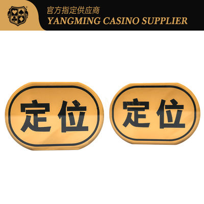 Calidad El óvalo de los marcadores del bacará de la pantalla de seda del oro de la prenda impermeable forma para los juegos de póker del casino fábrica