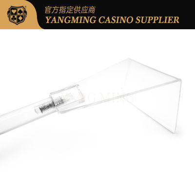 Qualité Les jetons de poker acryliques de pleins de casino accessoires transparents de jeu râteau de jeu de puces ratissent/démontages télescopiques en plastique usine