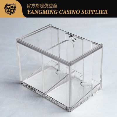品質 透明なプラスチック トランプのキャリア8のデッキ カード ディーラーのホールダーの工場によって厚くされるアクリルの低下箱 工場