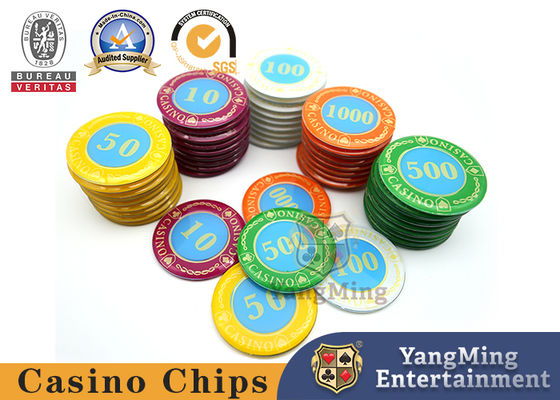 730 Pcs Acrylic Crystal Chips Set Poker Game Independent UV Violet