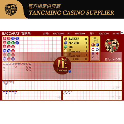 Quality Entertainment Table Baccarat Gambling Systems Software Unique Interface factory