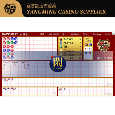 Quality Entertainment Table Baccarat Gambling Systems Software Unique Interface factory