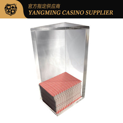 6 Deck Acrylic Full Polish Casino Discard Holder For Blackjack