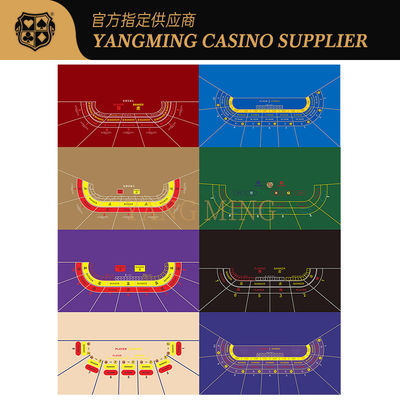 Quality Casino Baccarat Tablecloth 9 Player Poker Table Game Can Be Designed And Customized factory