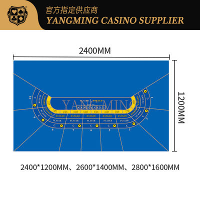 Quality Casino Baccarat Tablecloth 9 Player Poker Table Game Can Be Designed And Customized factory