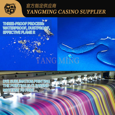 Quality Casino Baccarat Tablecloth 9 Player Poker Table Game Can Be Designed And Customized factory
