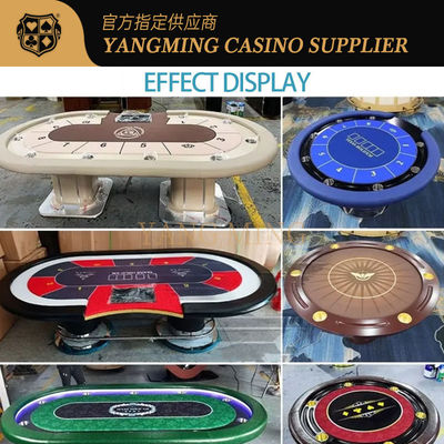 Quality Premium 9-Player Texas Hold'em Table Cover - Bespoke Waterproof Cloth For Casino Game factory