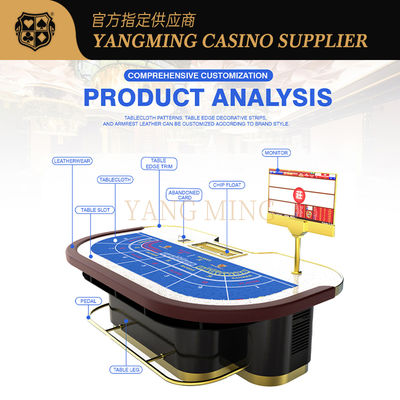 Качество 10 Persons High Quality Poker Table Solid Wood Baccarat Gambling Table For Sale фабрика