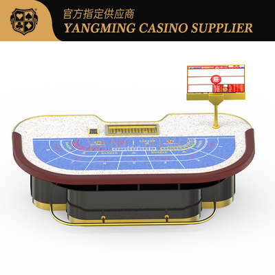 Solid Wood 10-Person Poker Table – High-End Baccarat Gambling Table For Sale