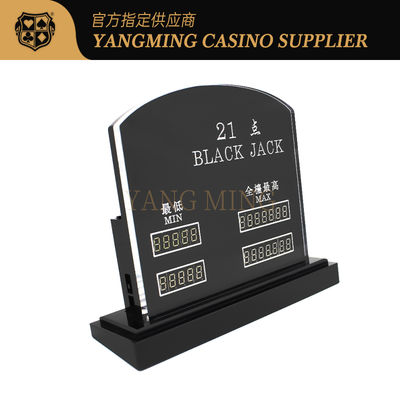Imported Acrylic Carved Black Jack Casino Gambling Chips For Casino Poker Game