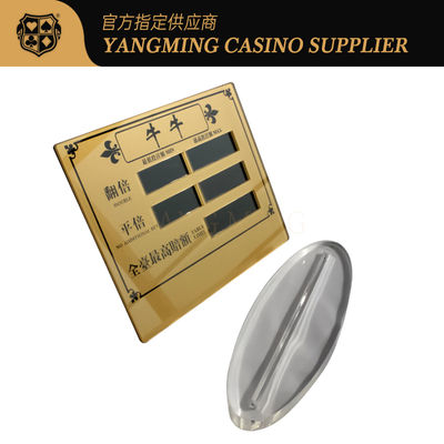 Quality Casino Bull Poker Table Limited Red Card Acrylic Plastic Screen Printing Can be Customized factory