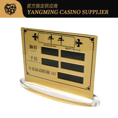 Quality Casino Bull Poker Table Limited Red Card Acrylic Plastic Screen Printing Can be Customized factory