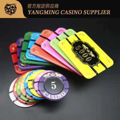 Qualità Casinò Baccarat Dragon Tiger Acrilico Cristallo Oro Placcato Gioco di Poker Cippe Monete fabbrica