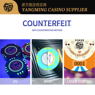 Professional Nylon Poker Chip Plaque Rectangular Poker Square Chip RFID Poker Chip