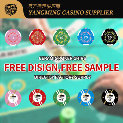 Fully Upgraded Custom Ceramic Chip Poker Chip Set For Casino Table Games